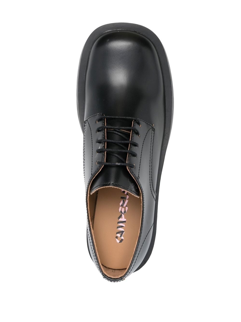 square-toe leather Derby shoes - 4