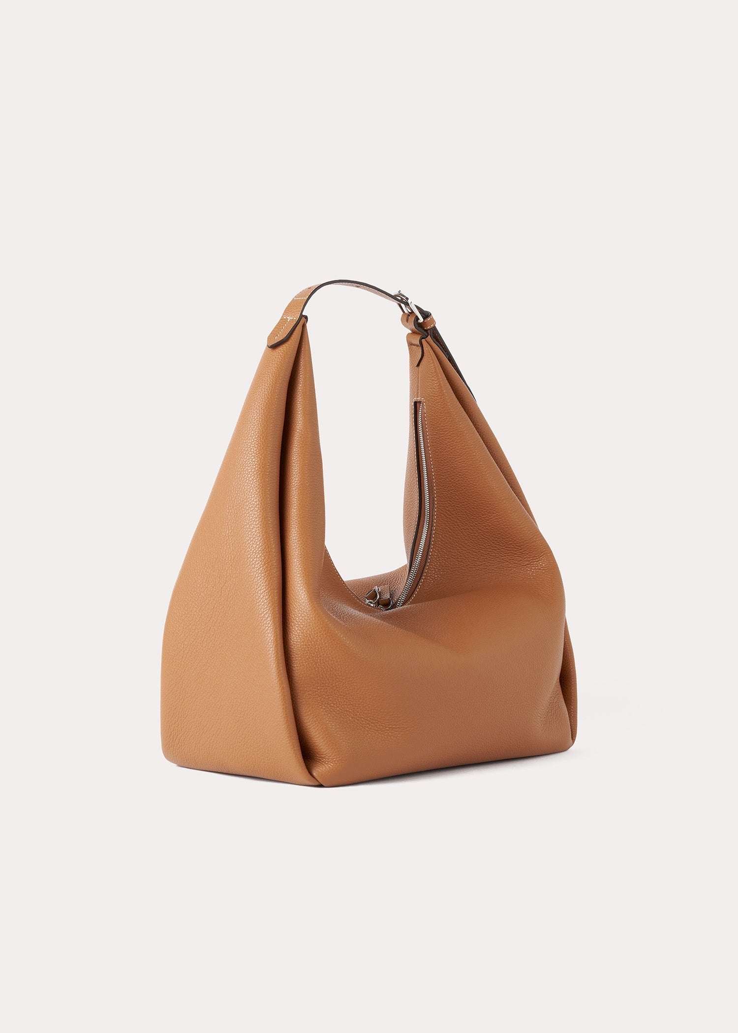 Belt hobo bag tan grain - 5