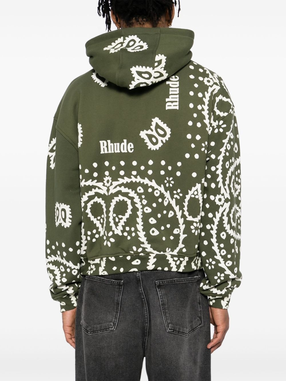 bandana-print hoodie - 4