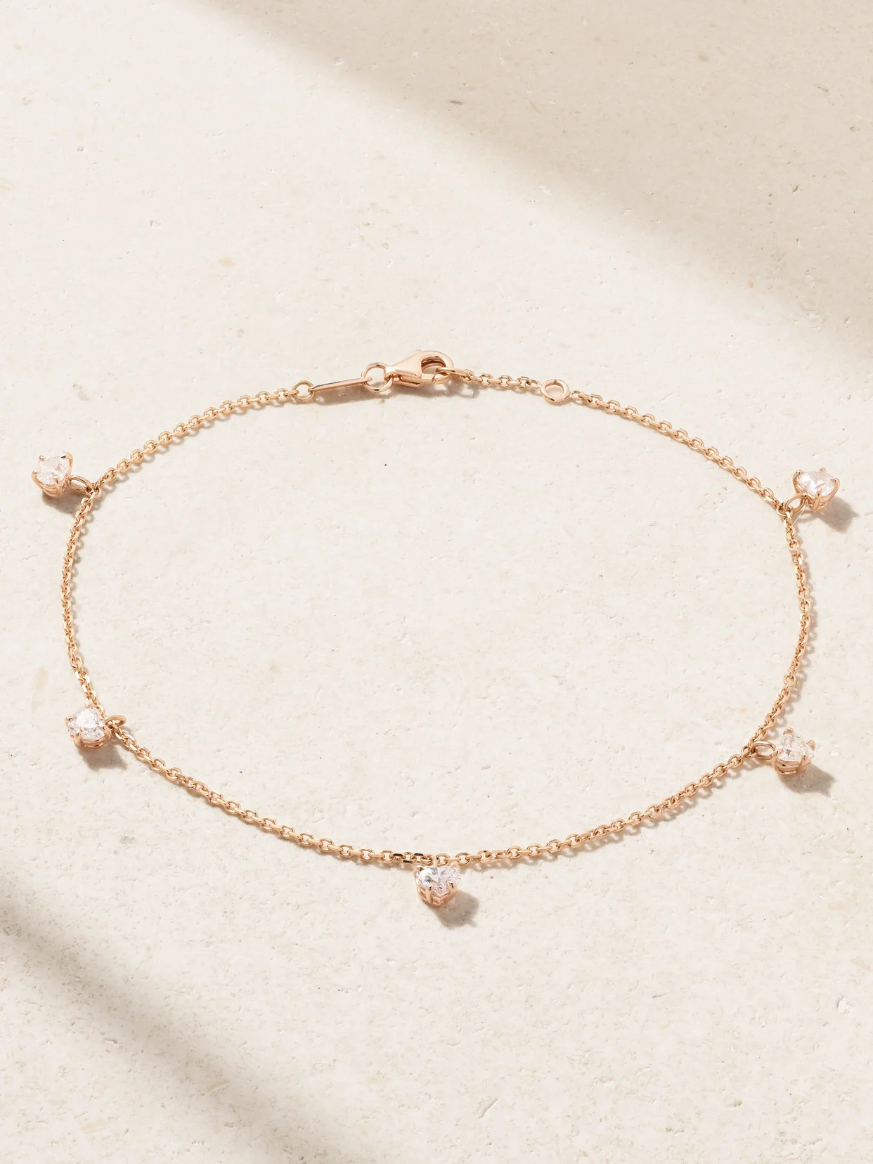 18-karat Rose Gold Diamond Anklet - 1