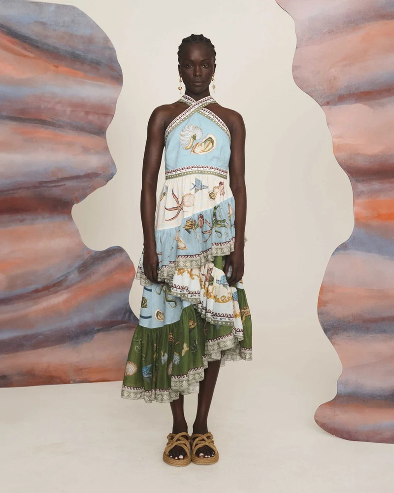 ALÉMAIS BATH HOUSE MIDI DRESS outlook