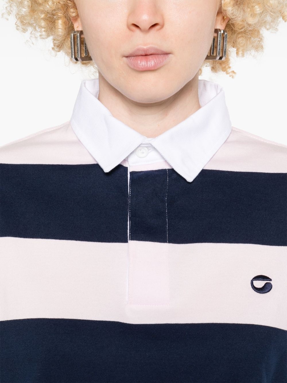 striped polo bodysuit - 5