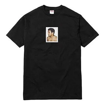 Supreme SS16 AliWarhol Tee Black Muhammad Ali Character Printing Short Sleeve Unisex SUP-SS16-001 - 1