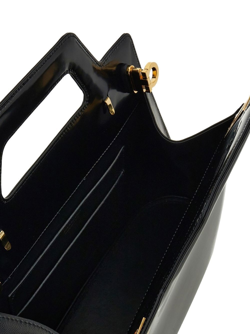 top-handle leather tote bag - 5