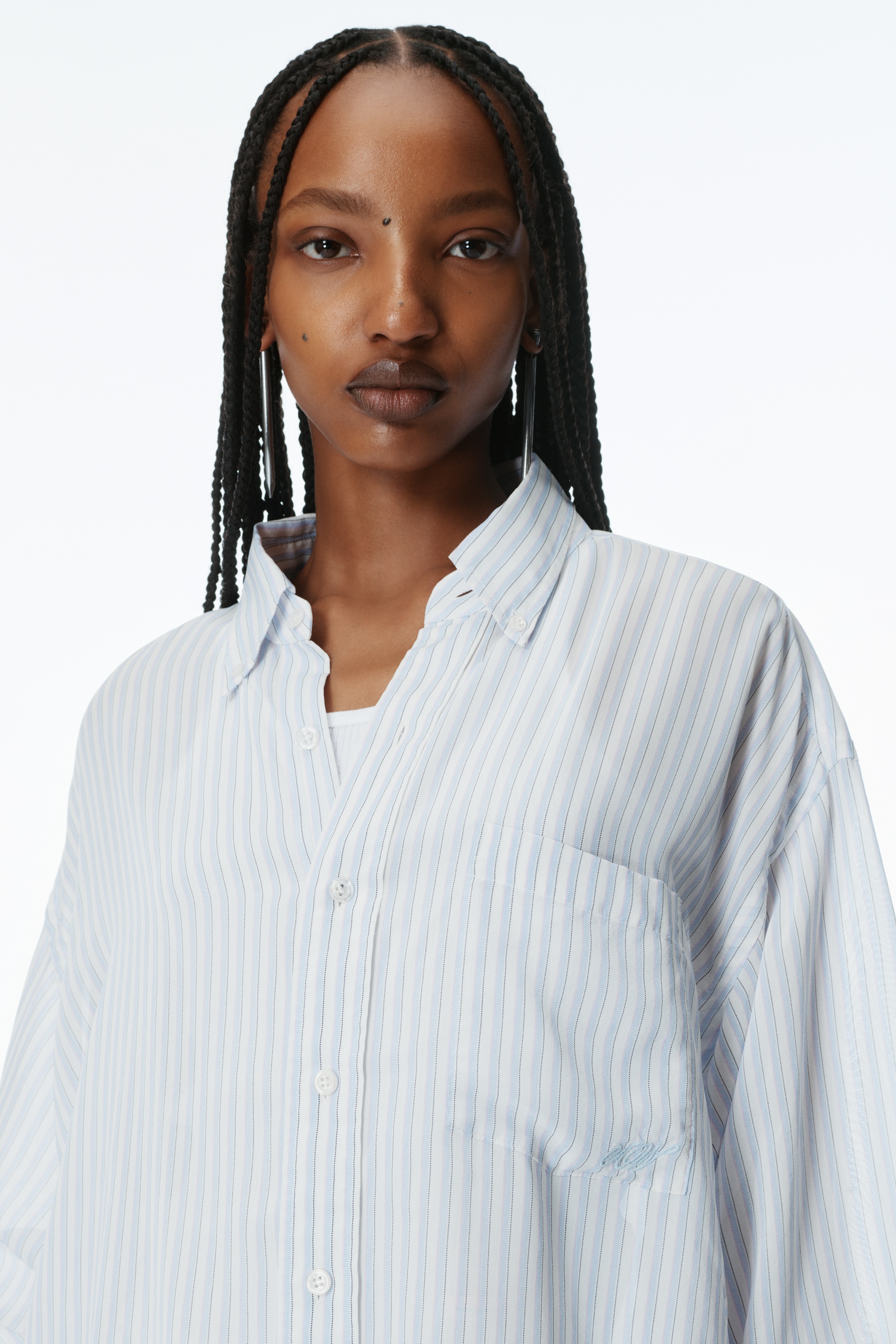Oversize Silk Chiffon Shirt - 3