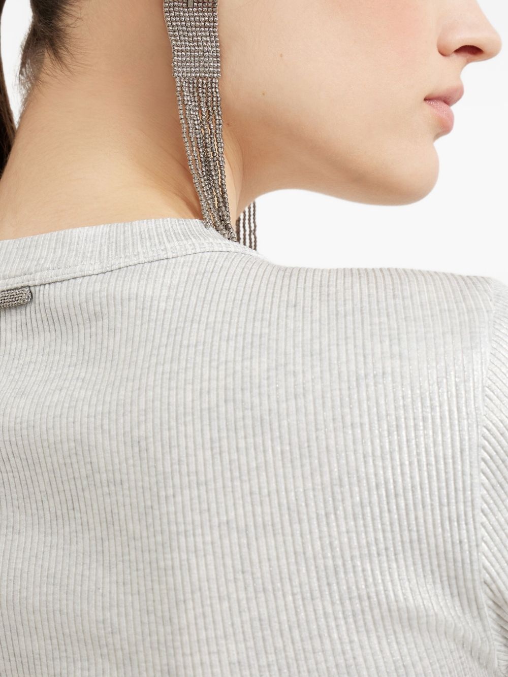 ribbed sparkling T-shirt - 6