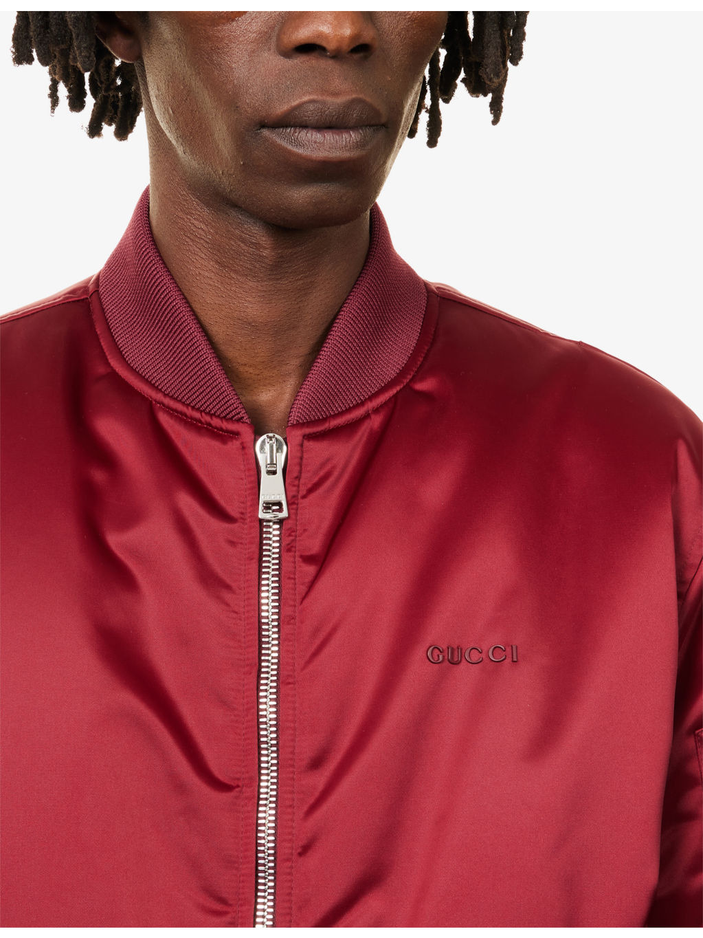 Embossed-Logo Padded Bomber Jacket - 5