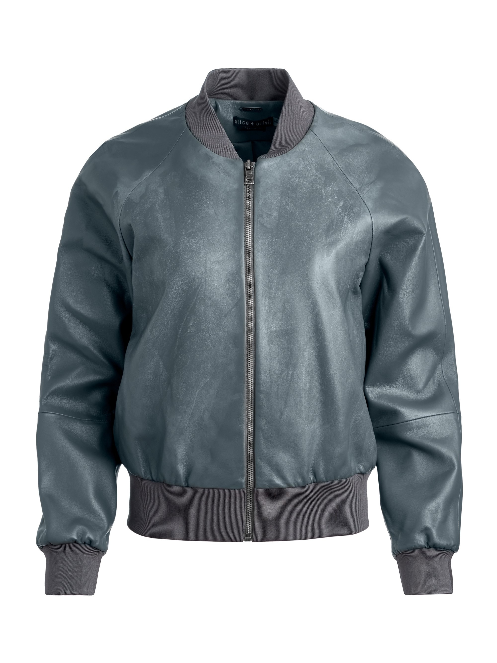 FELISA LEATHER VARSITY JACKET - 1