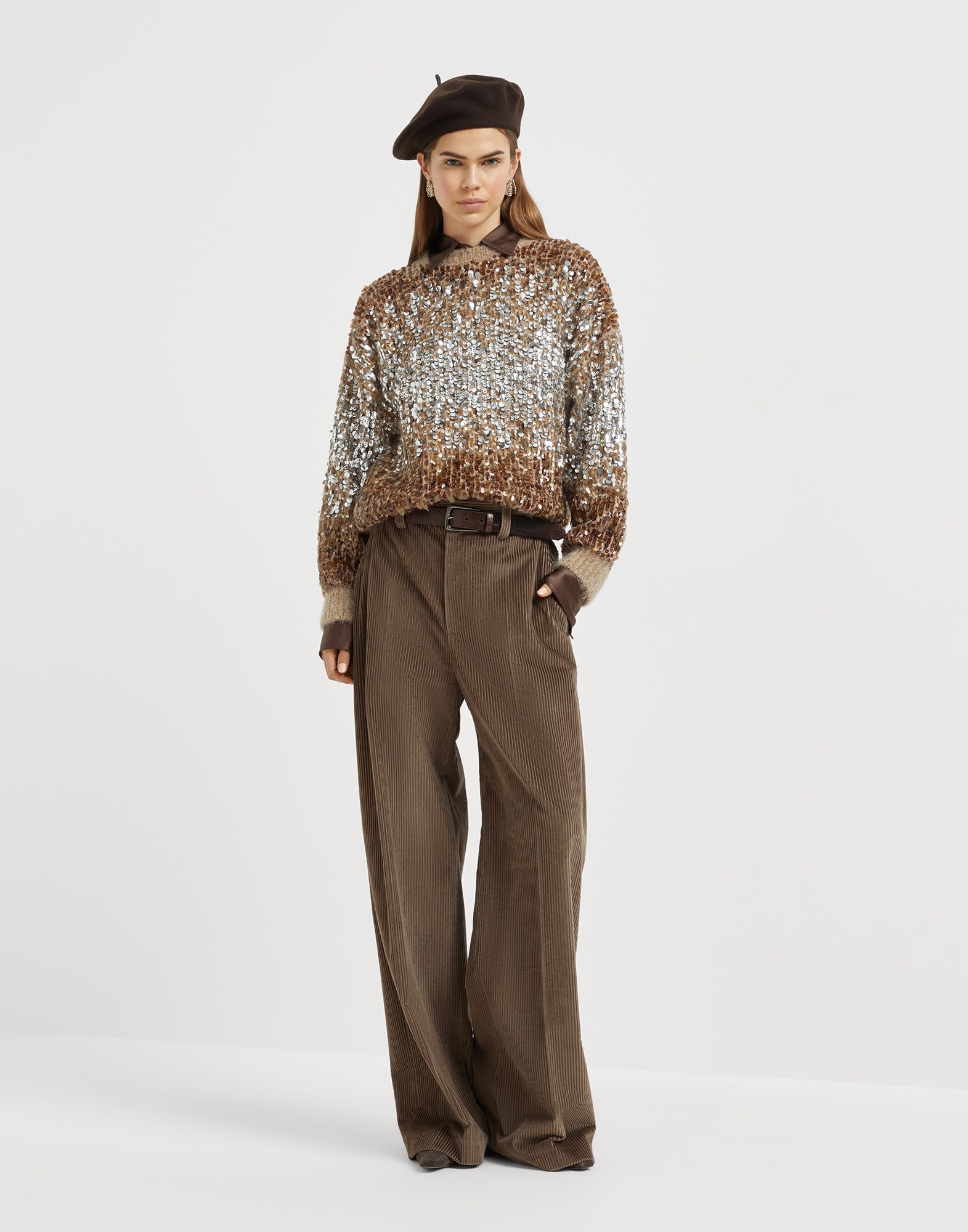 Dazzling dégradé embroidery sweater in mohair and wool - 5