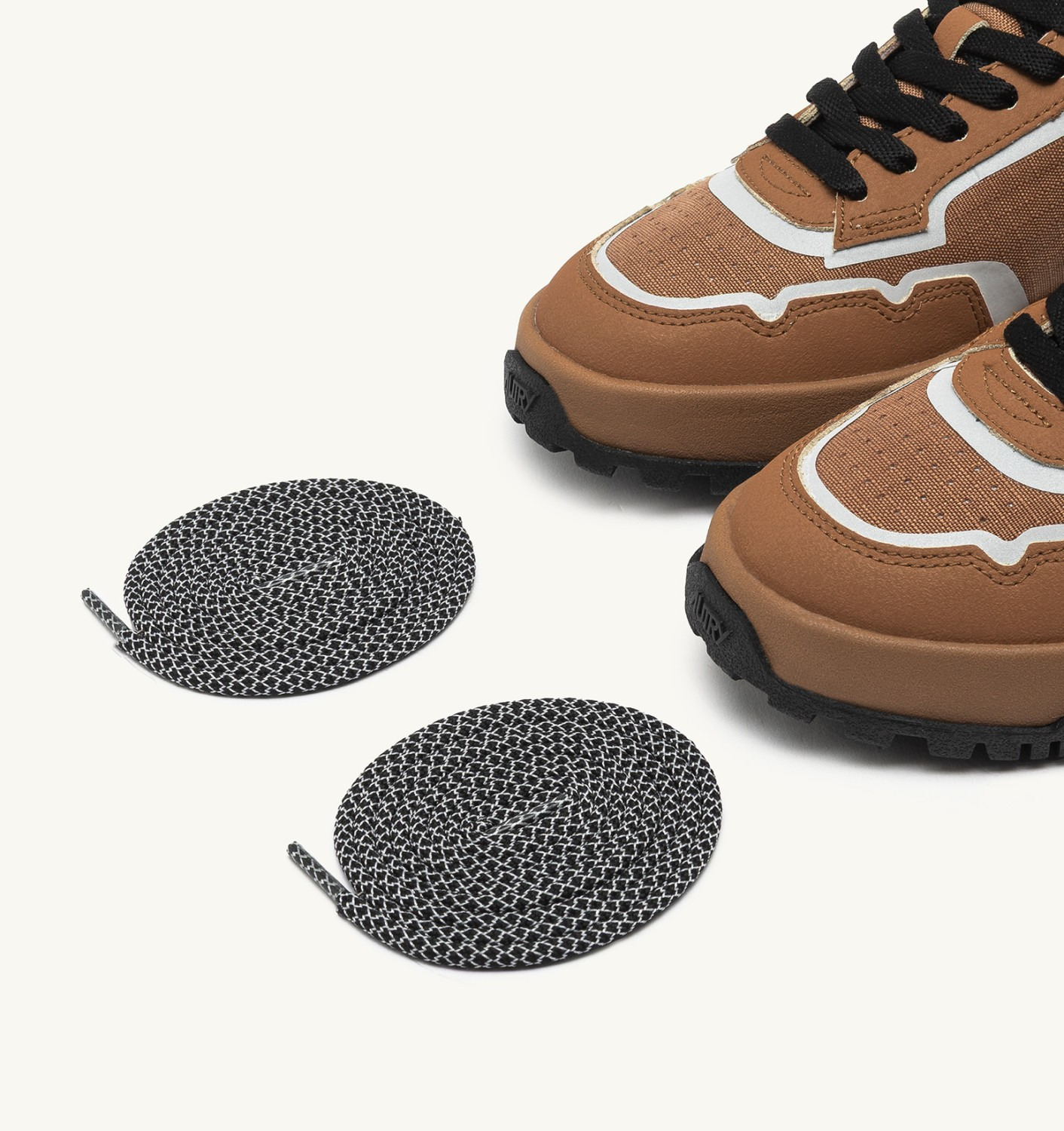 WILDPACE LOW SNEAKERS IN RIPSTOP NYLON AND LEATHER COLOR BROWN SUGAR AND REFLEX - 7