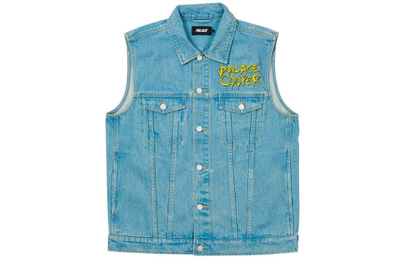 PALACE Palace Alice Cooper Denim Vest 'Blue' P20D021 outlook