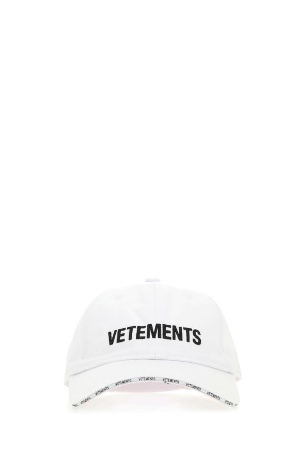 VETEMENTS White Cotton Baseball Cap - 1