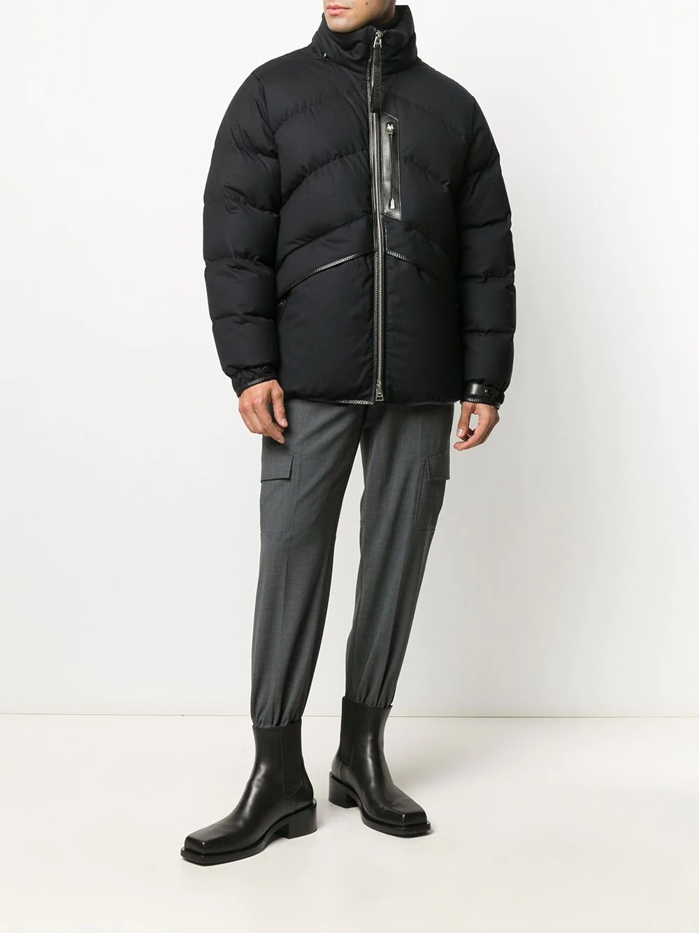 trimmed hooded puffer jacket - 6