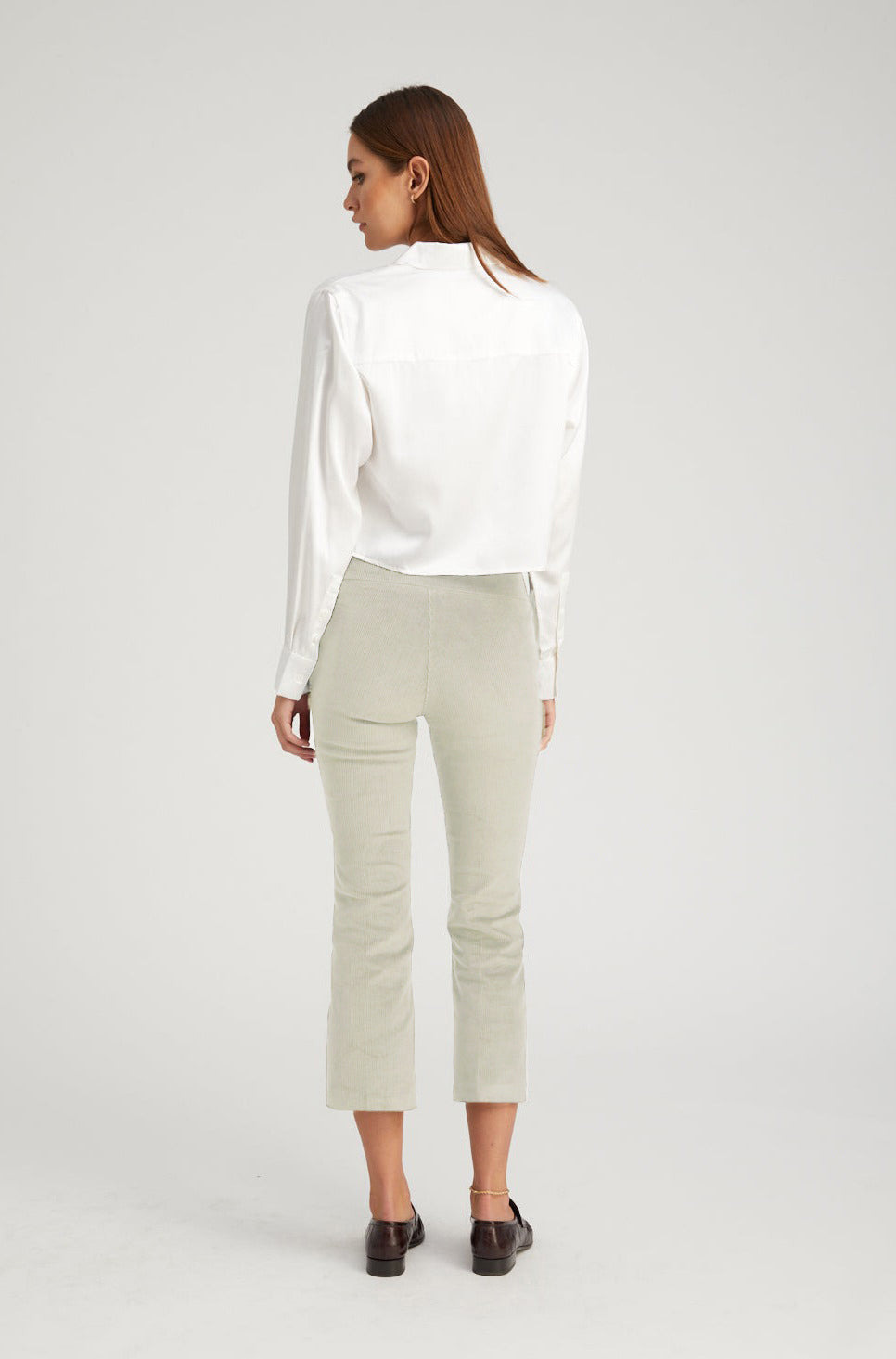 SABLE CORDUROY CROP FLARE PANTS - 2