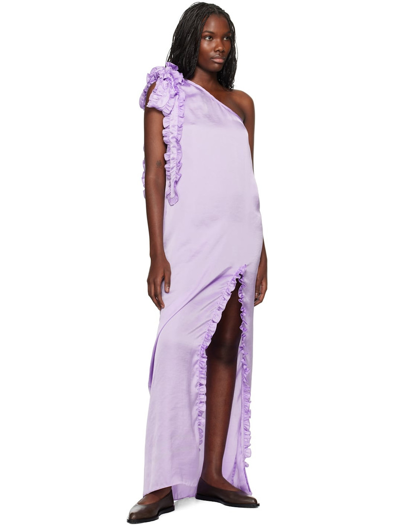 KIKA VARGAS Purple Aretha Maxi Dress outlook