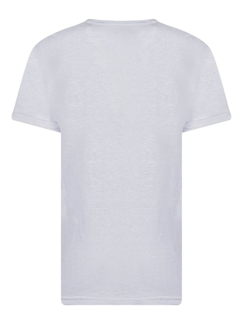Isabel Marant Étoile logo-print linen T-shirt outlook