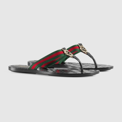 GUCCI GG thong Web sandal outlook