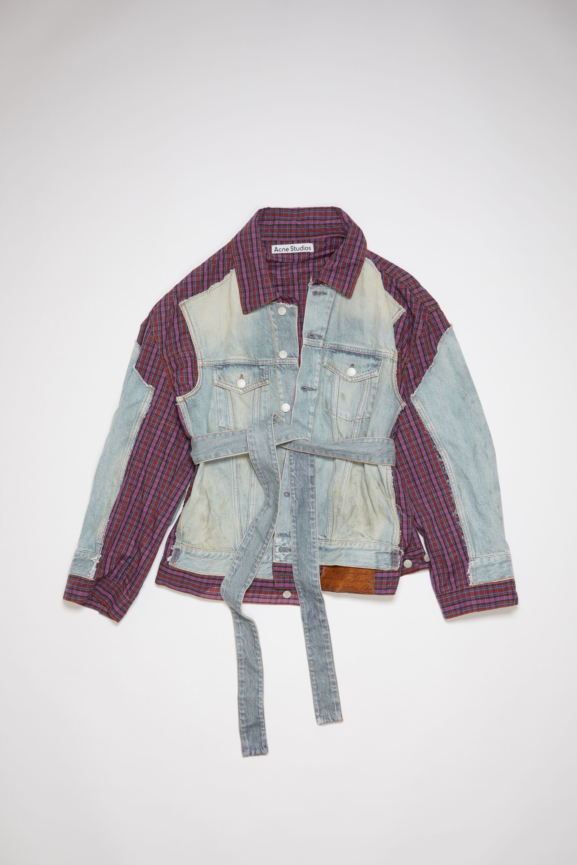 Denim check jacket - Mid Blue - 7