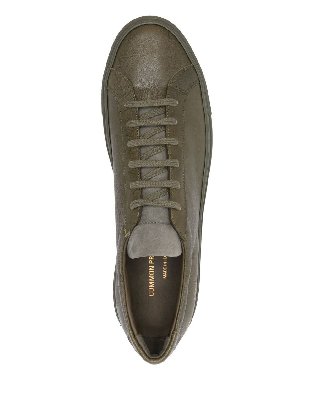 leather lace-up sneakers - 4