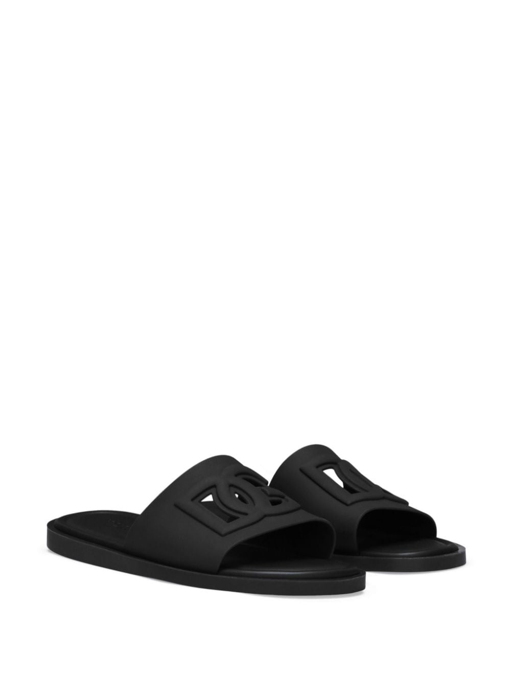 logo-embossed open-toe slides - 2
