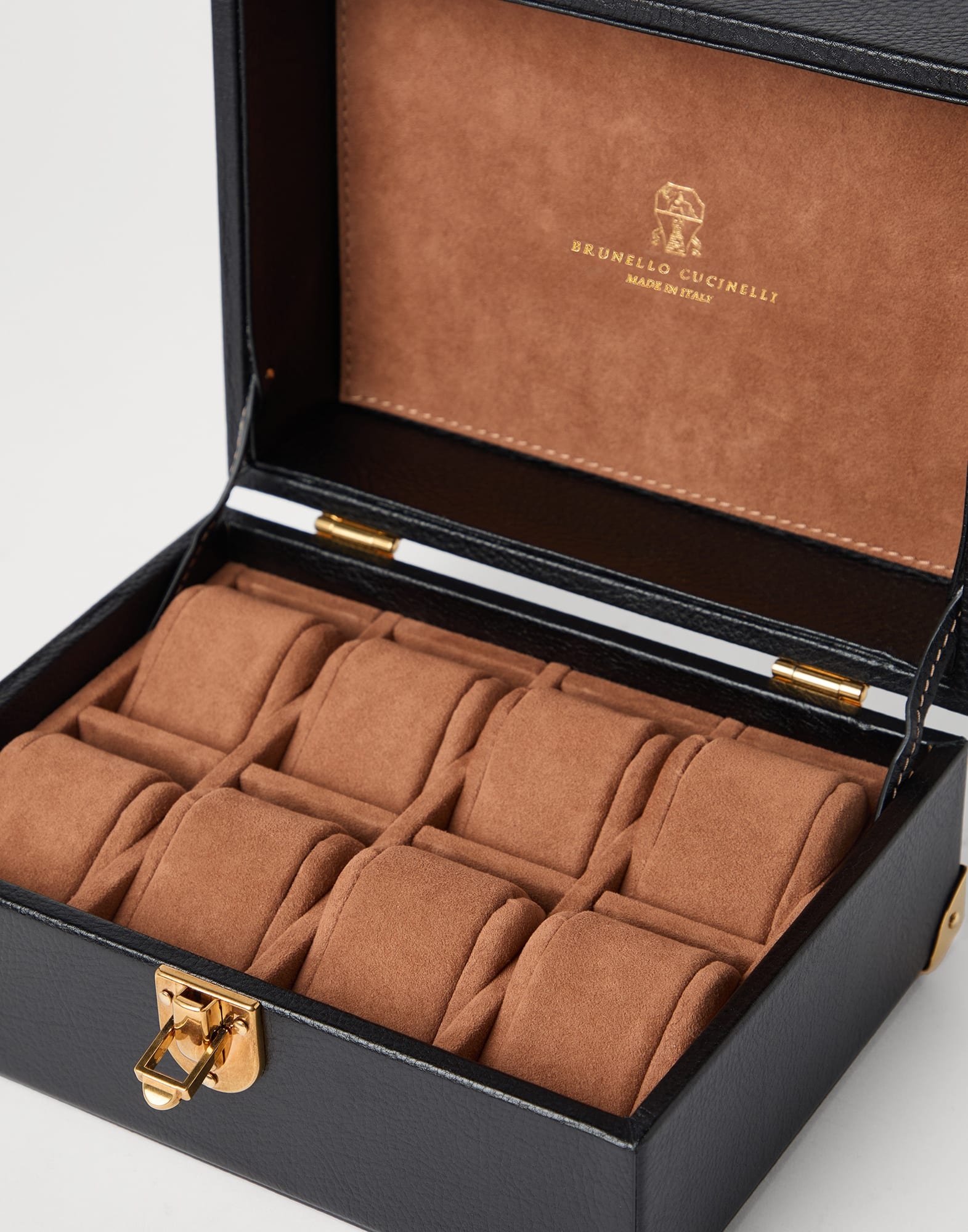 Grained calfskin watch box - 3