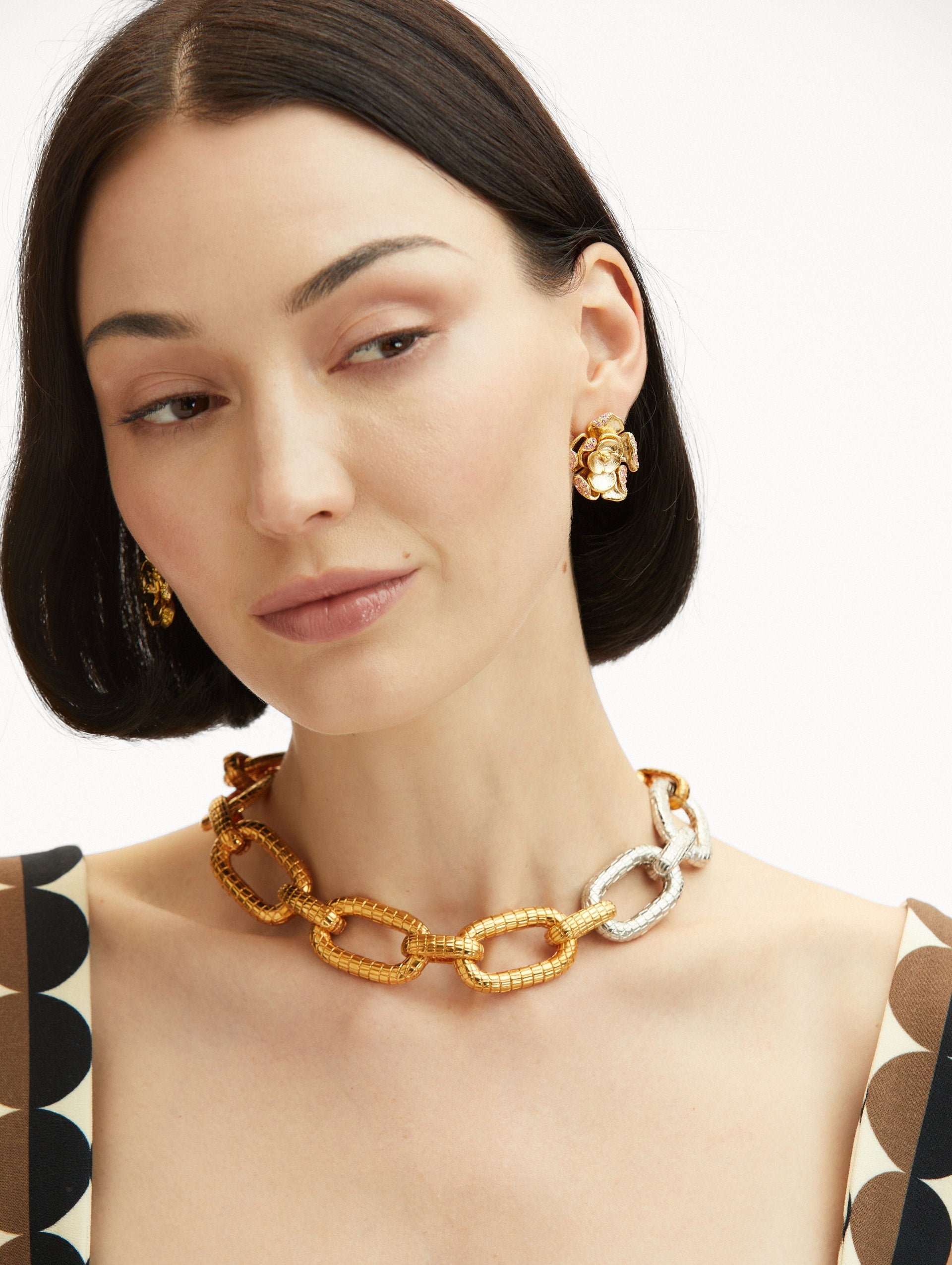 MOSAIC O CHAIN-LINK NECKLACE - 2