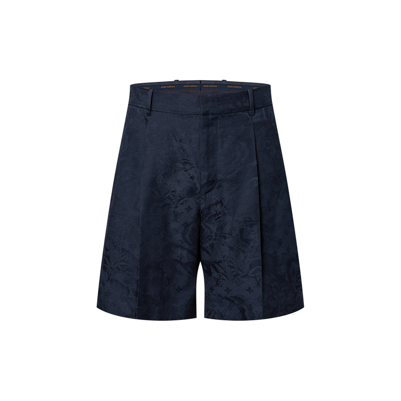 Monogram  Cotton-Blend Tailored Shorts 1