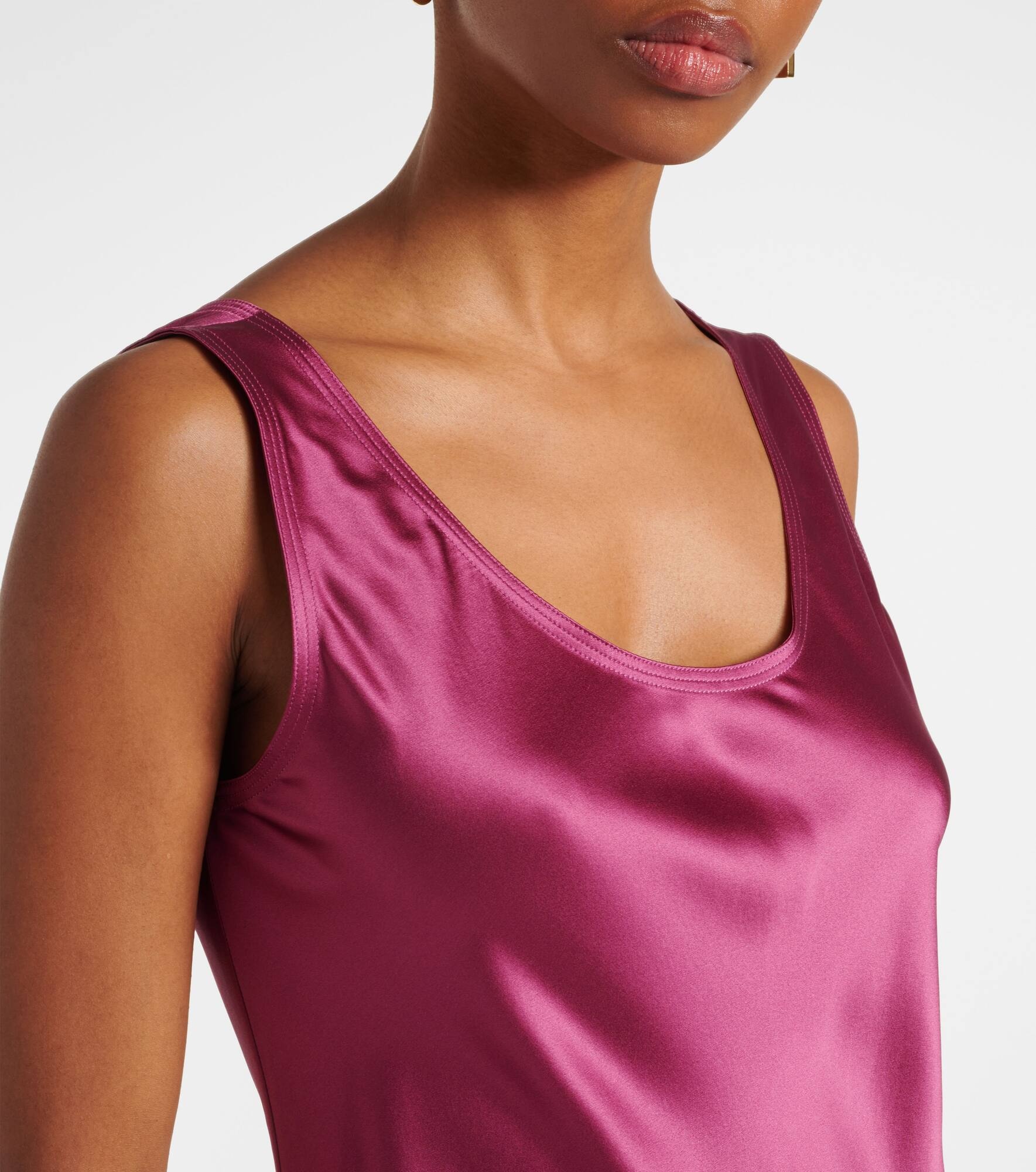 Banjo silk satin midi dress - 4