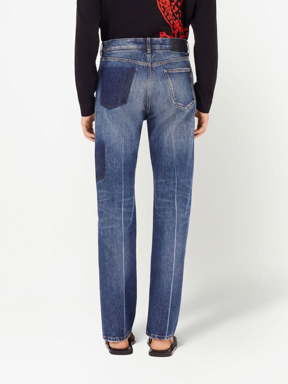straight-leg denim trousers - 4