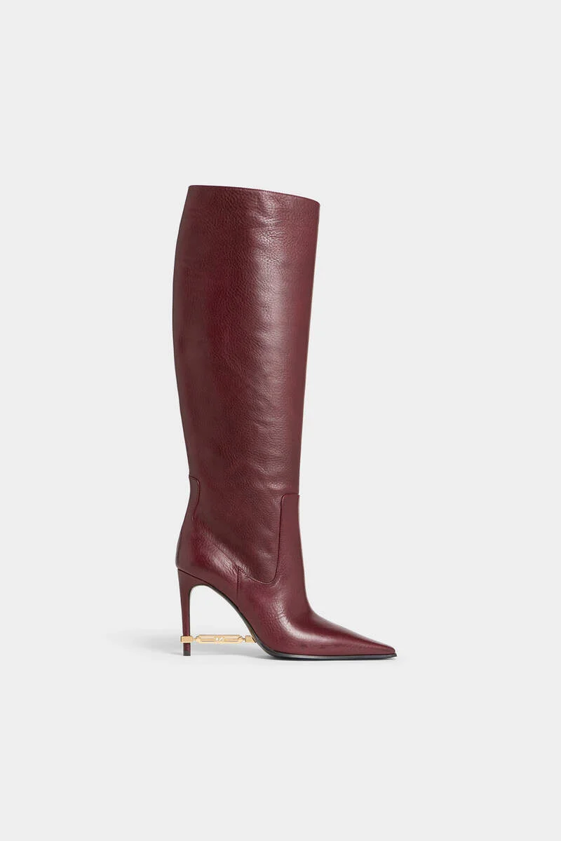 METAL BAR HEELED BOOTS - 1