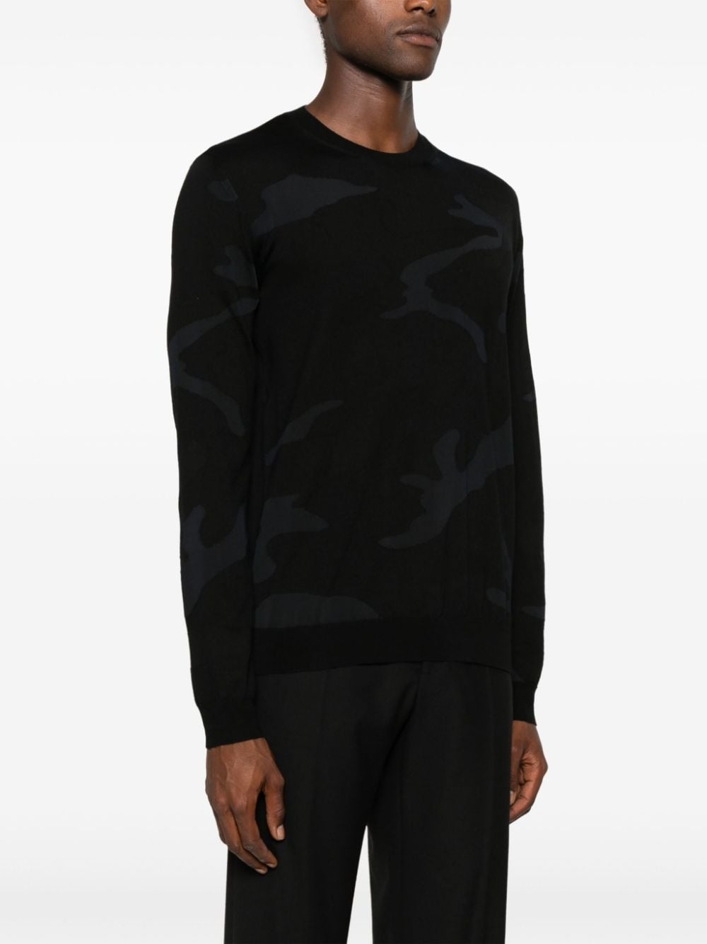 crew-neck patterned-jacquard jumper - 3