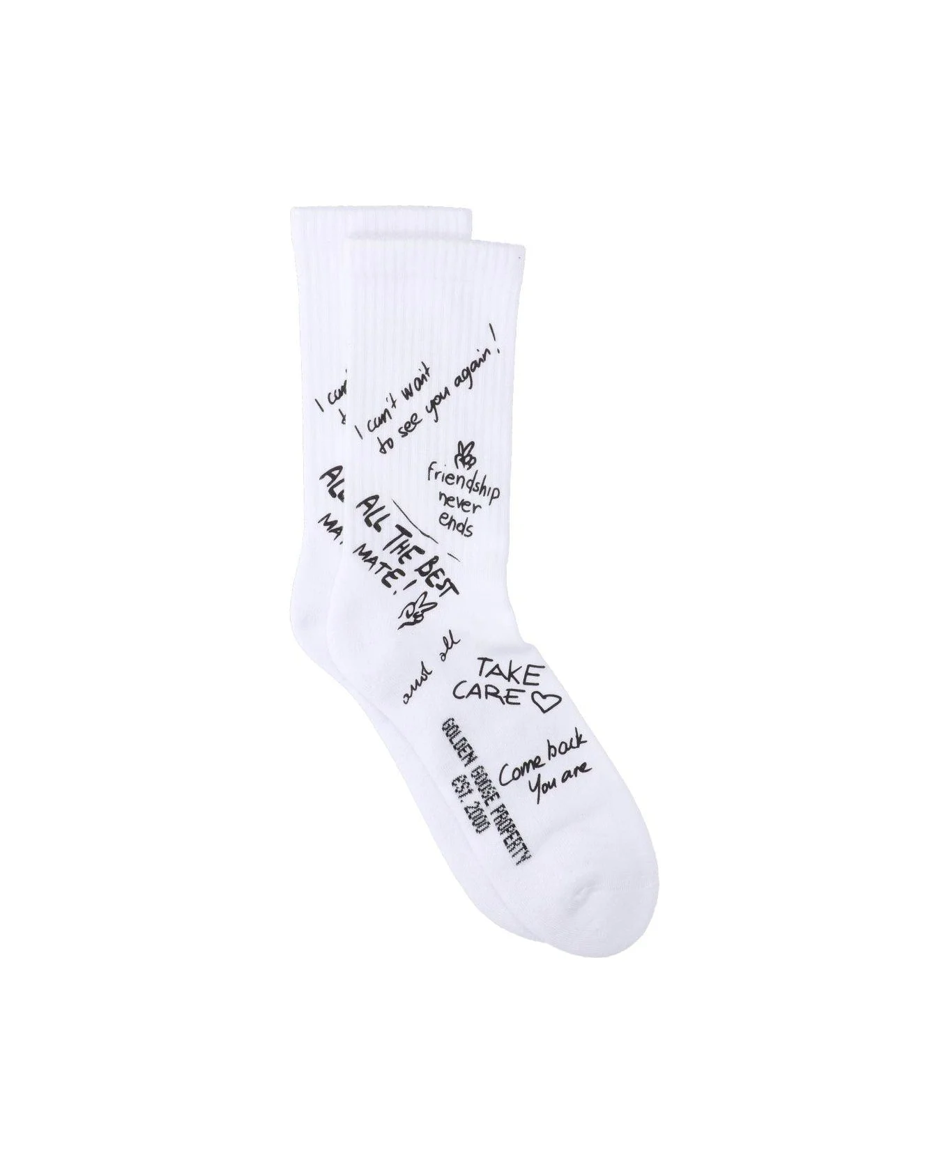 Slogan Printed Stretched Socks - 1