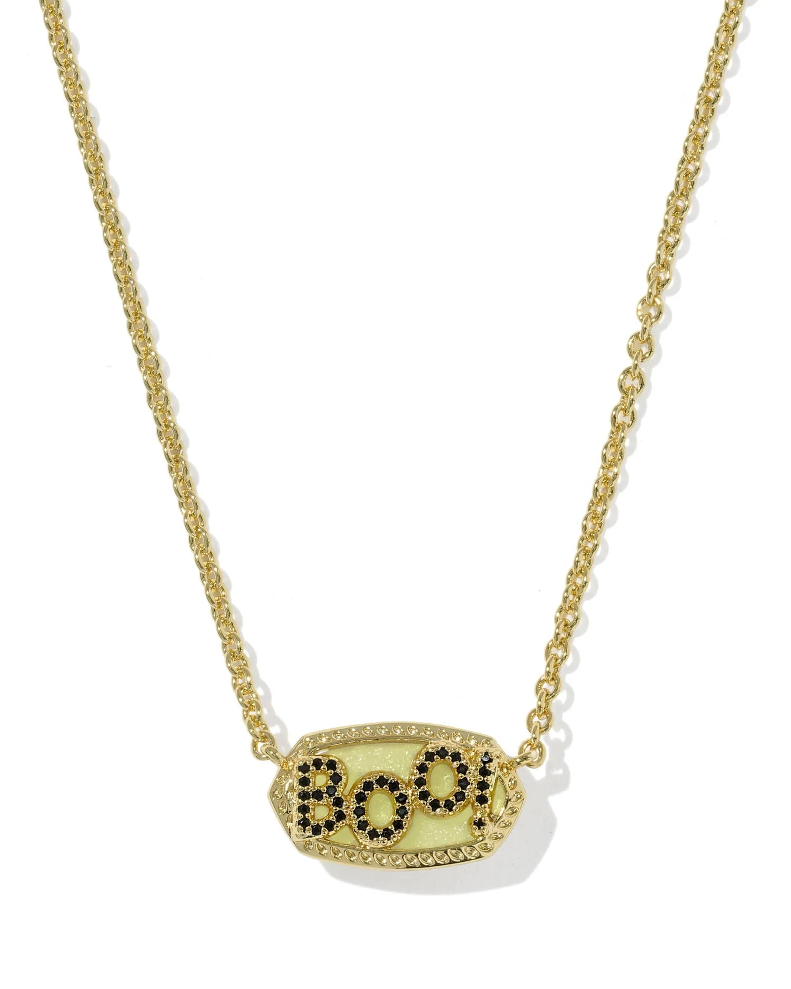 Elisa Gold Boo Short Pendant Necklace - 1