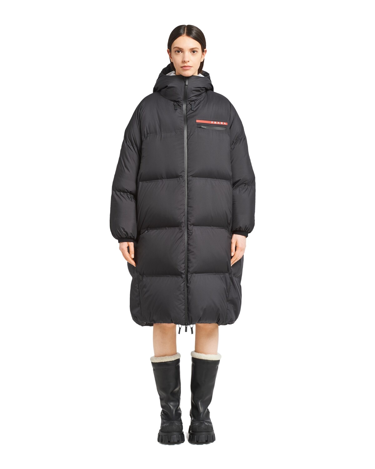Oversized technical nylon down coat - 2