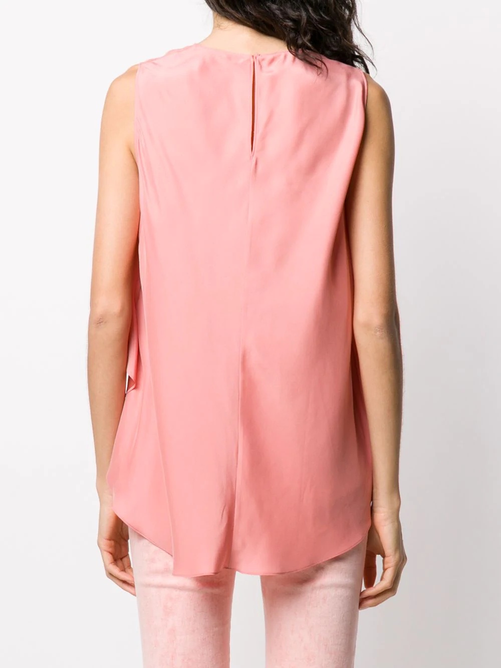 draped sleeveless top - 4