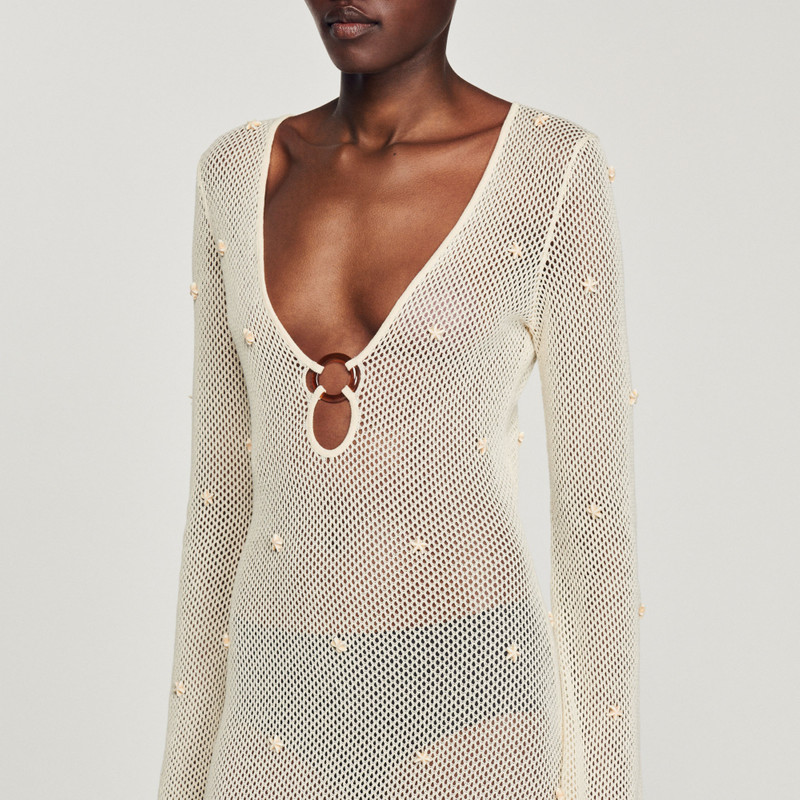 Long mesh sequin dress 4
