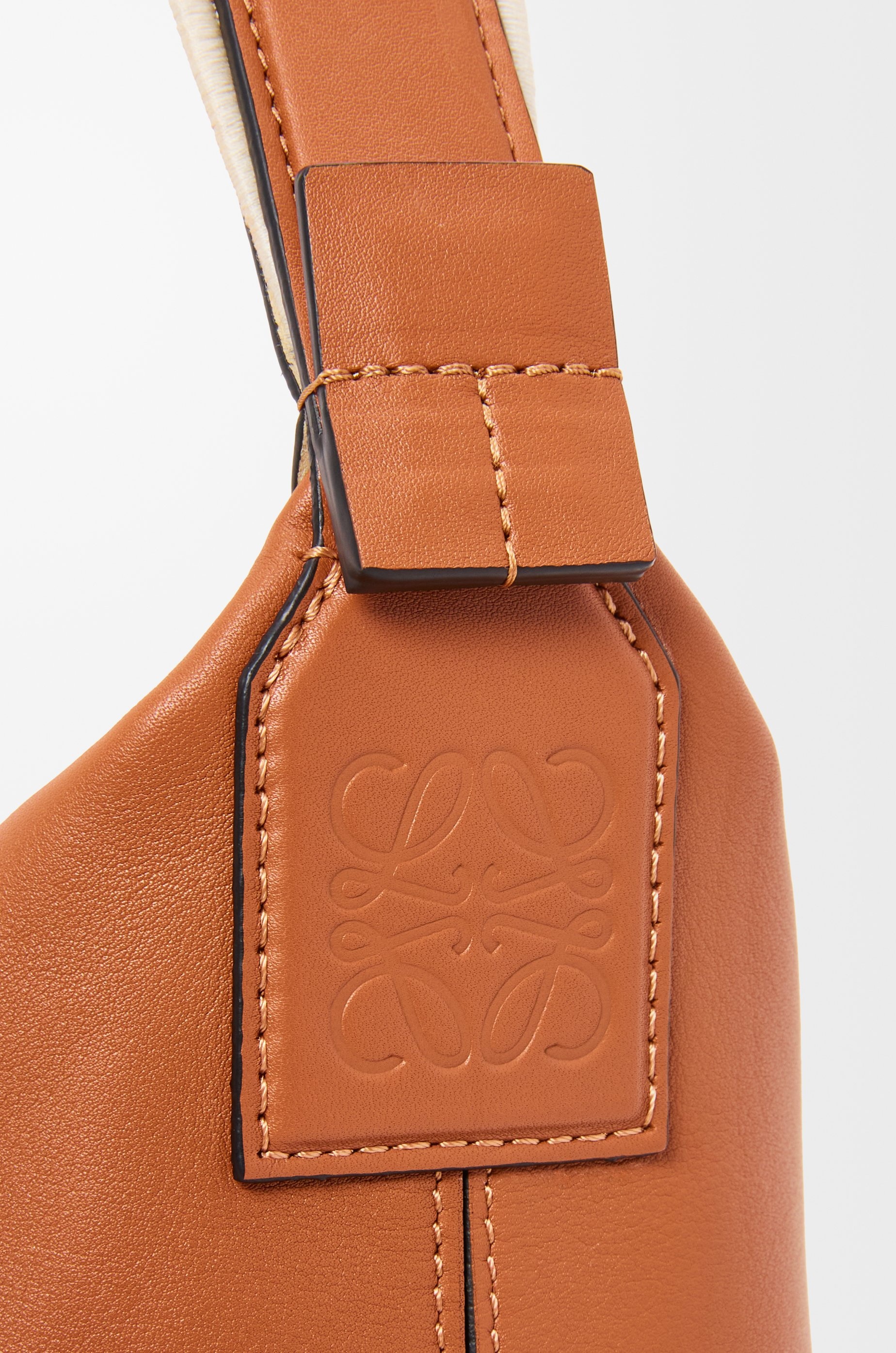 Small Cubi Crossbody bag in supple smooth calfskin and jacquard - 7