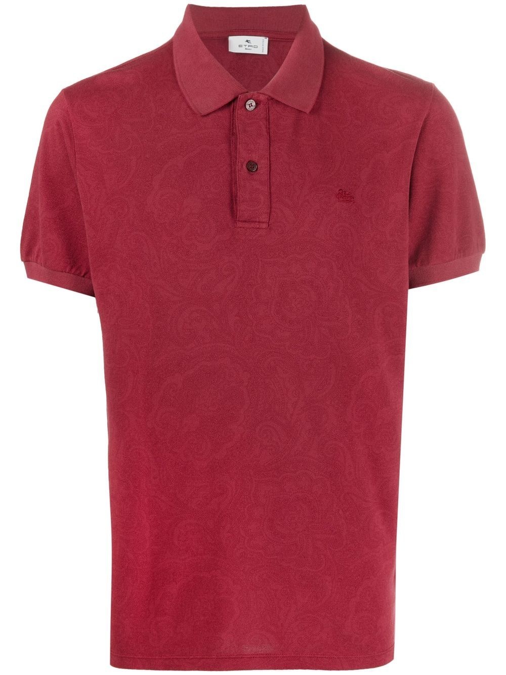 paisley-print polo shirt - 1