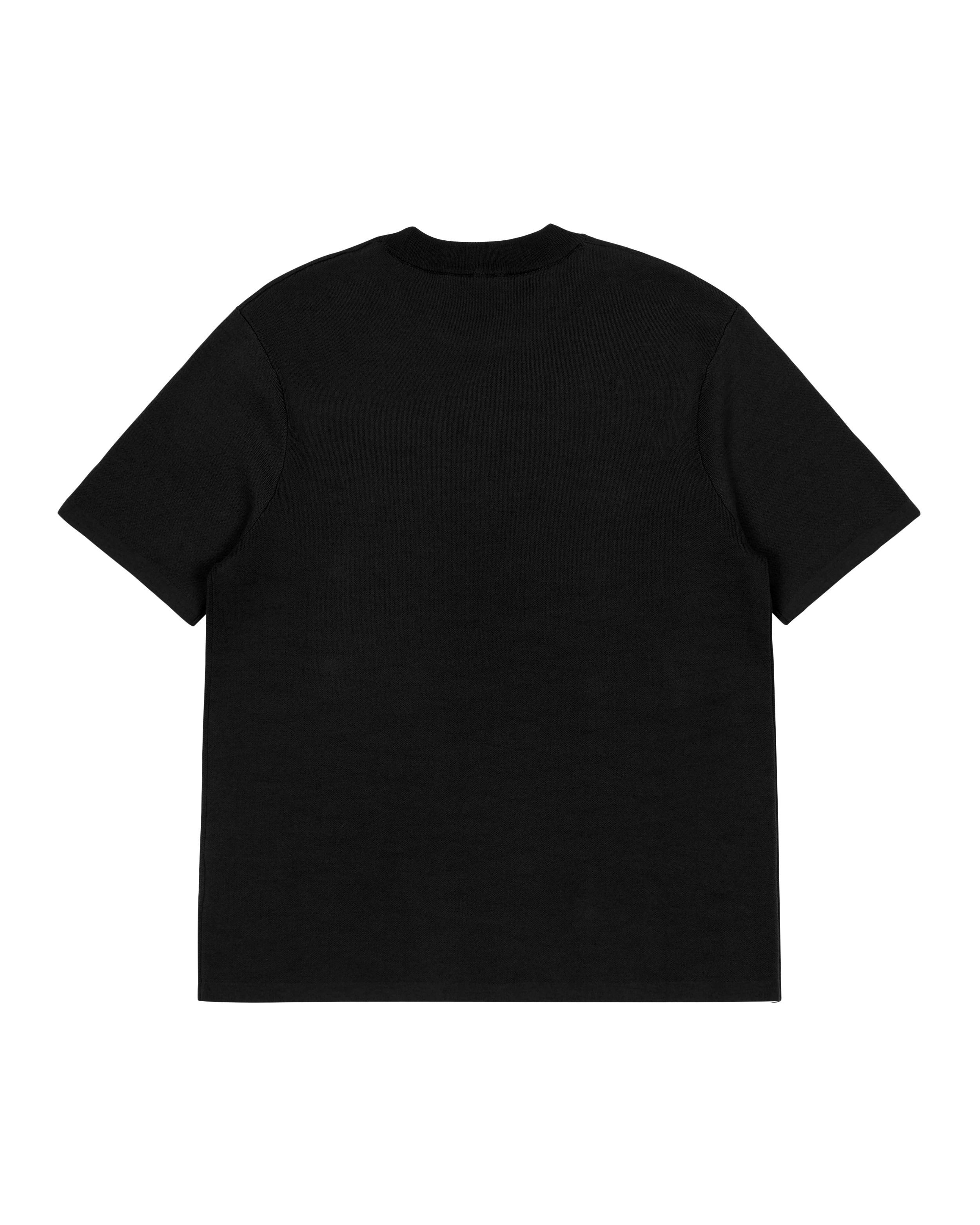 SLIM KNIT TEE BLACK - 6