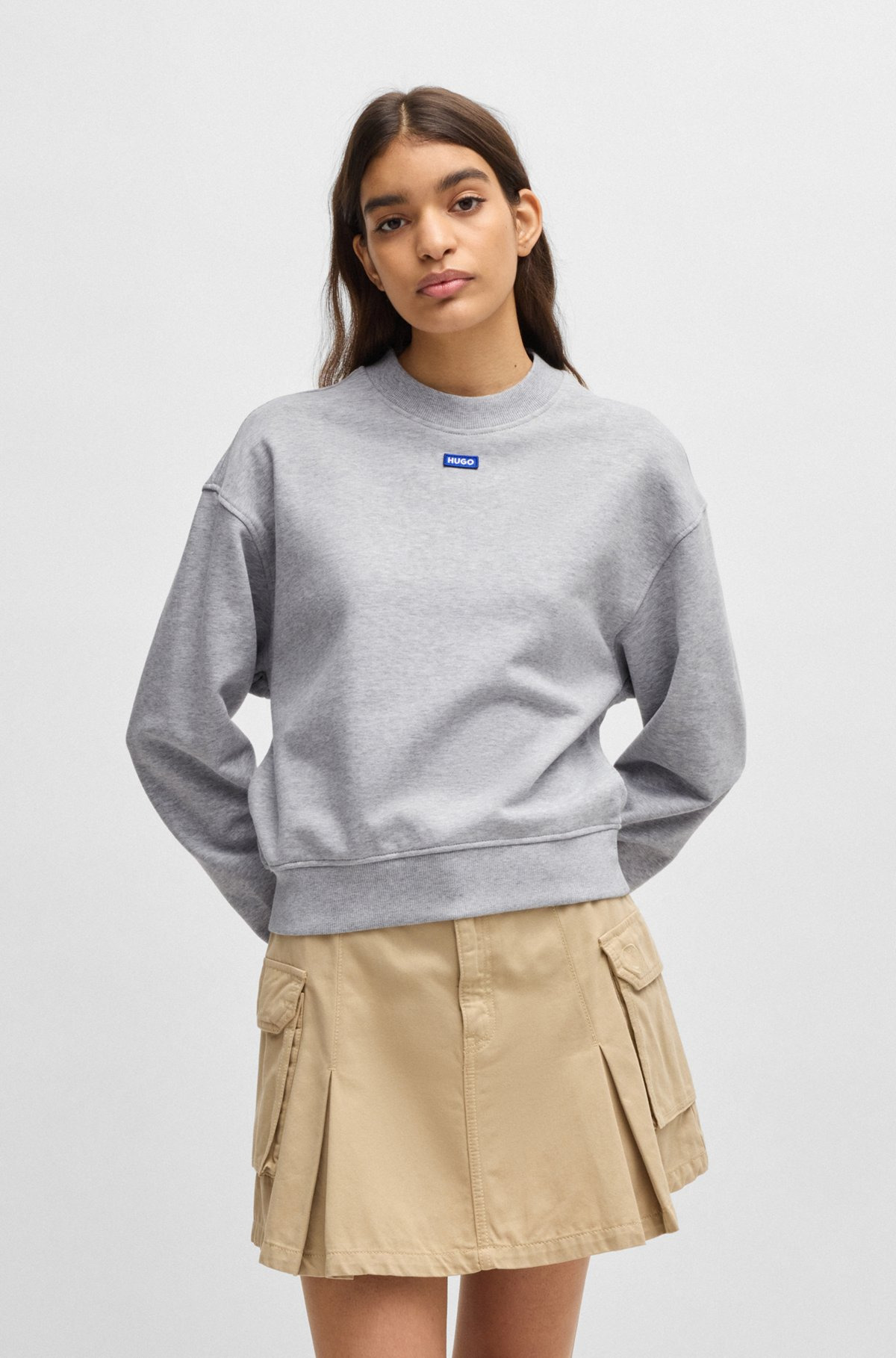 COTTON-TERRY SWEATSHIRT WITH LOGO BADGE - 2