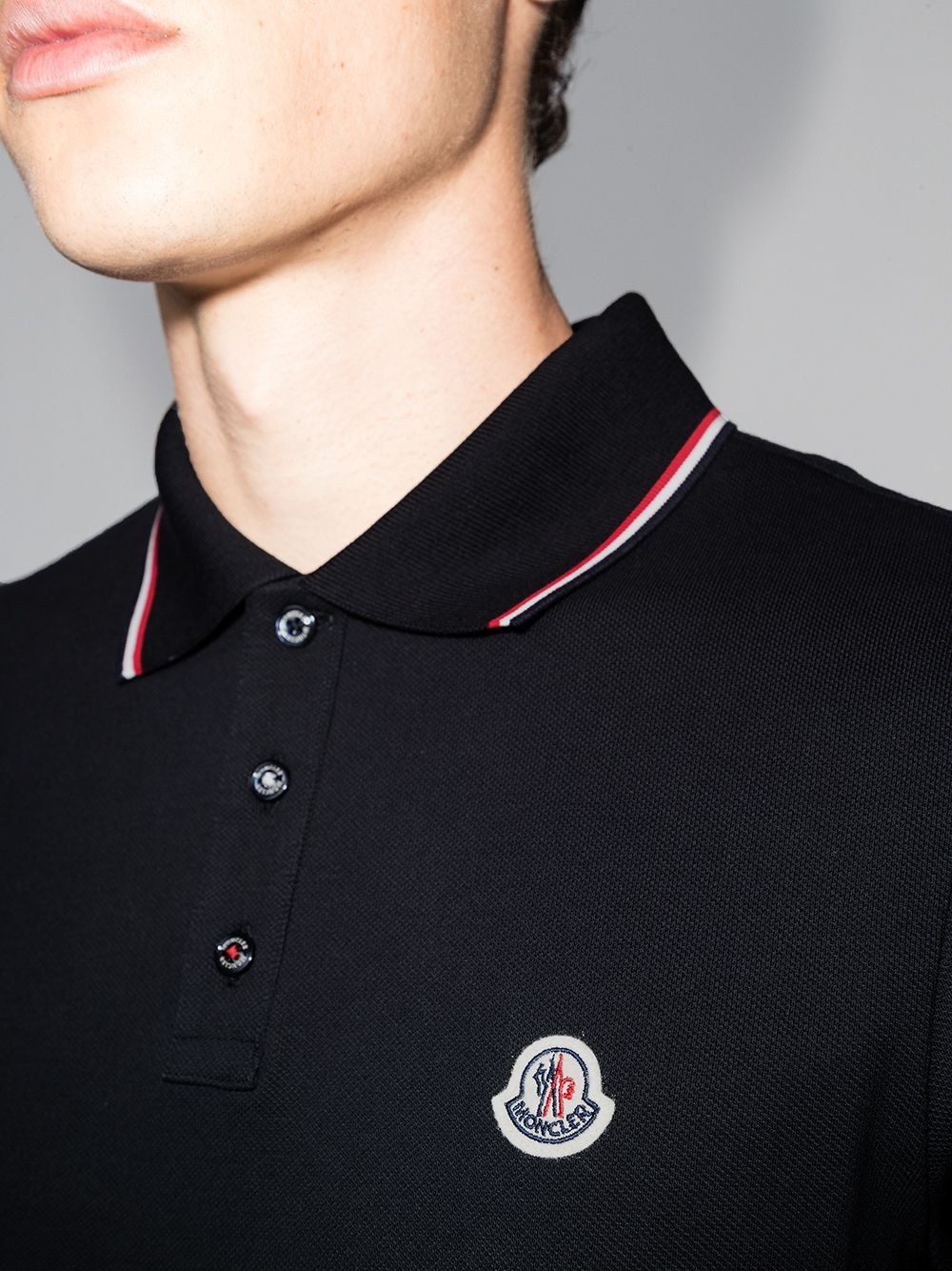 logo-patch polo shirt - 4