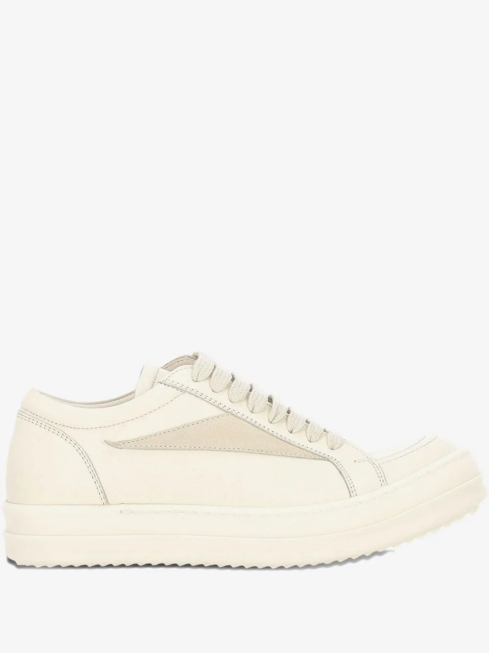 leather panel lace-up sneakers - 1
