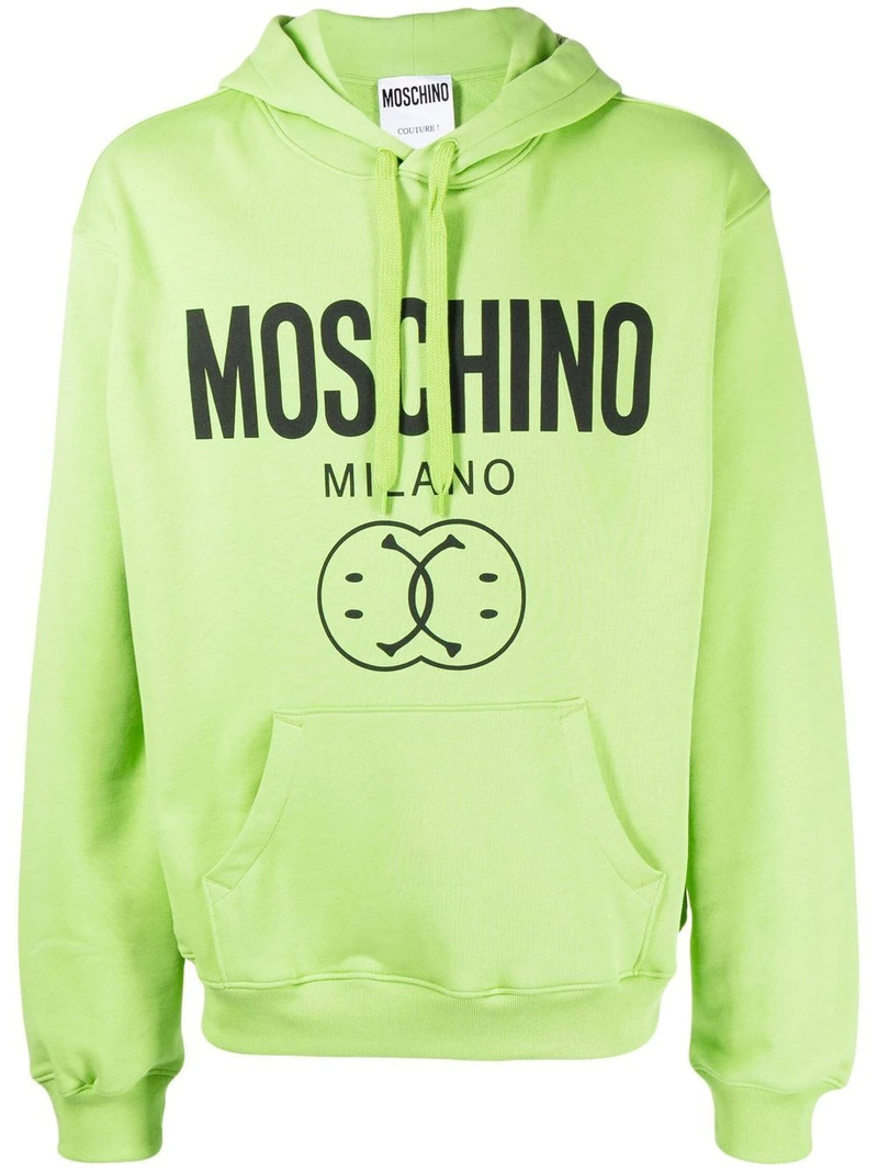 logo-print drawstring hoodie 1