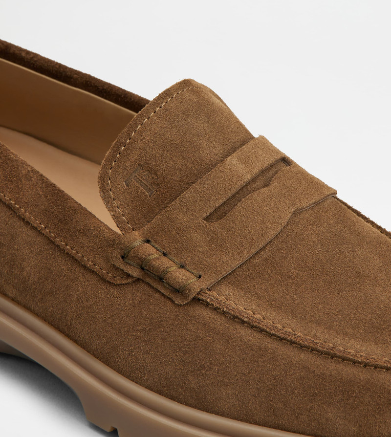 LOAFERS IN SUEDE - BROWN 5