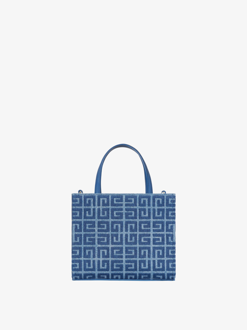 MINI G-TOTE SHOPPING BAG IN 4G DENIM 4