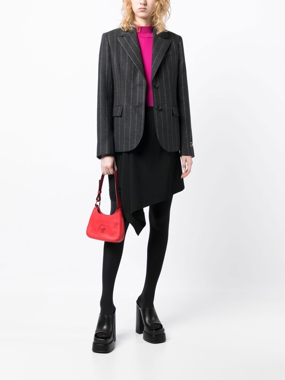 Ges logo-pinstripe blazer - 2