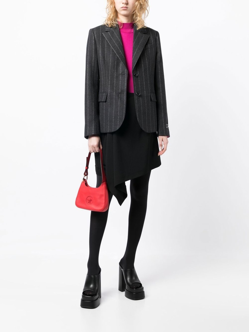 VERSACE Ges logo-pinstripe blazer outlook