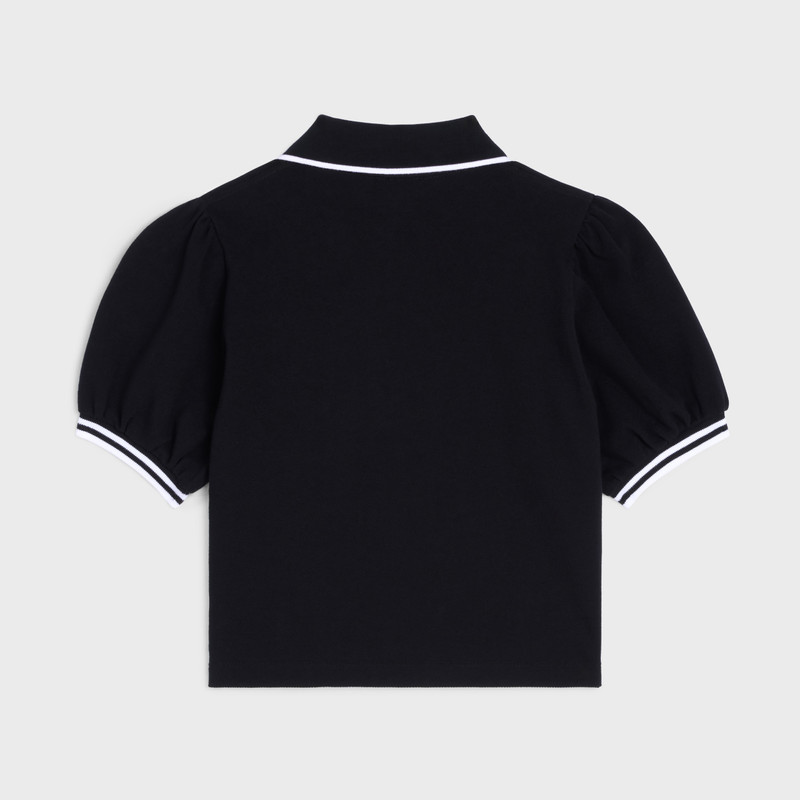 CELINE cropped triomphe polo shirt in cotton piqué outlook