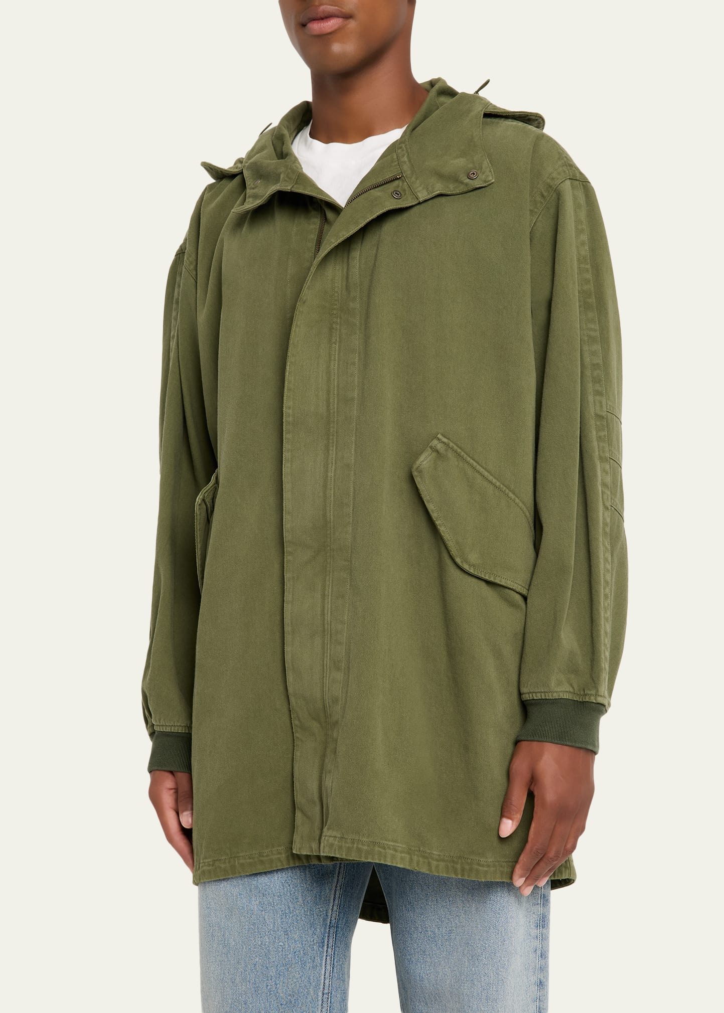 Men's Kemet Washed Cotton Fishtail Parka Jacket - 4