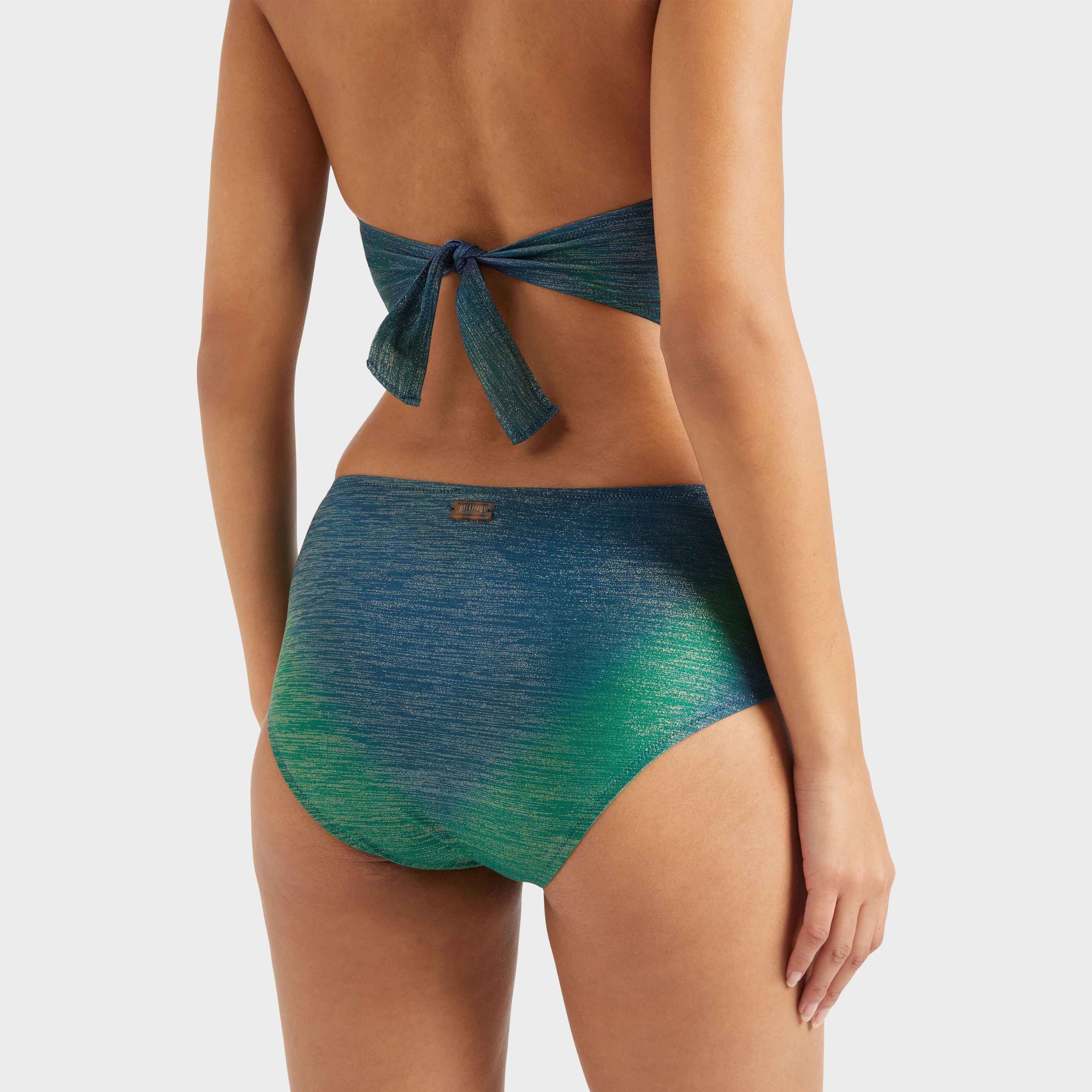 Women Low cut to tie One-piece Swimsuit Rainbow - 6